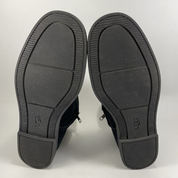 UGG Josefene Cuff Boot Black Suede Short Ankle Womens Size 10 Booties Slip On - Picture 7 of 11